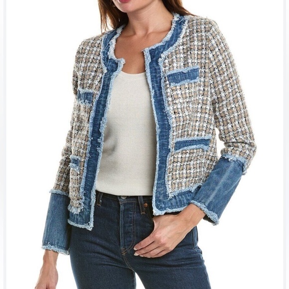 Nanette Nanette Lepore Tweed Jacket Women's Blue Size S - Picture 1 of 9